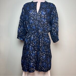 GAP Shades of Blue V-Neck Midi Sundress